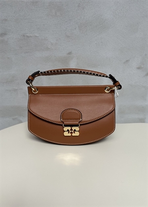 Apo-G bag mini top handle Caramel Café A6351Ganni 